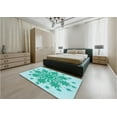 thumbnail image 4 of Ahgly Company Indoor Rectangle Patterned Tron Blue Area Rugs, 2' x 4', 4 of 6