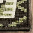 thumbnail image 3 of SAFAVIEH Veranda Johann Geometric Indoor/Outdoor Runner Rug, Green/Chocolate, 2'3" x 10', 3 of 6