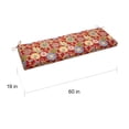 thumbnail image 2 of Blazing Needles Indoor/Outdoor Spun Poly 19-Inch by 60-Inch by 3-1/2-Inch 3-Seater Bench Cushion, Alinea Pomppeii, 2 of 5