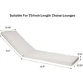 thumbnail image 3 of Yunhouse 75"x 22" Beige Outdoor Lounge Chair Cushion, 3 of 8