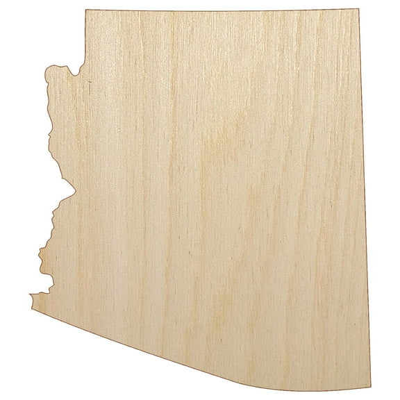Arizona State Silhouette Wood Shape Unfinished Piece Cutout Craft DIY Projects - 4.70 Inch Size - 1/8 Inch Thick