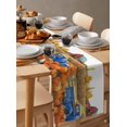 thumbnail image 6 of Ldtrchee Farmhouse Fall Table Runner 60 Inches, Thanksgiving Pumpkins Truck Bed Runner Dresser Scarves Tabletop for Indoor Outdoor Parties/Ceremony/Banquet, 13" x 60", 6 of 8