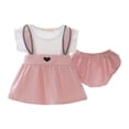 thumbnail image 1 of Sunnyoo Infant Girls Clothing Set Cute Rabbit Short Sleeve Tee Shirt Shorts Set Child Summer Outfit Set, 1 of 8