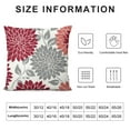 thumbnail image 5 of GOSMITH  Burgundy Red Throw Pillows Covers, Wine Red Dahlia Flower Pillow Cushion Cases, Oriental Floral Decor Throw Pillows Cover Gifts for Bed Couch Sofa Living Room, 5 of 5