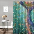 thumbnail image 2 of BCIIG Mermaid Tail Stars Sky Chic Modern Bathroom Decor Shower Curtain with Hooks 100% Polyester Fiber Washable 36"x72, 2 of 7