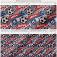thumbnail image 2 of Soimoi Pink Cotton Voile Fabric Brush Stroke & Football Sports Fabric Prints By Yard 56 Inch Wide, 2 of 7