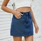 thumbnail image 4 of Falda informal elegante de corte A con bolsillos para mujer: para llevar a diario en verano, poliéster y algodón, varias tallas disponibles., 4 of 6