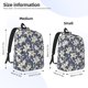 thumbnail image 2 of Disketp Lilies Flowers print Canvas Backpack Lightweight Travel Daypack Student Rucksack Laptop Backpack-Small, 2 of 5