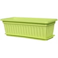 thumbnail image 1 of Flower Window Pp Resin Rectangular Window Planters Vegetables Growing Container Garden Flower Plant Pot for Balcony with Tray, 1 of 2