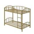 thumbnail image 4 of Garvee Lit Superposé en Métal Robuste et Gain de Place pour la Chambre – Lit Simple sur Lit Simple avec Rambarde de Sécurité Courbée et Échelle, Construction en Acier Stable, Idéal pour Enfants, Sans Ardoise, Or, Format Simple, 4 of 8