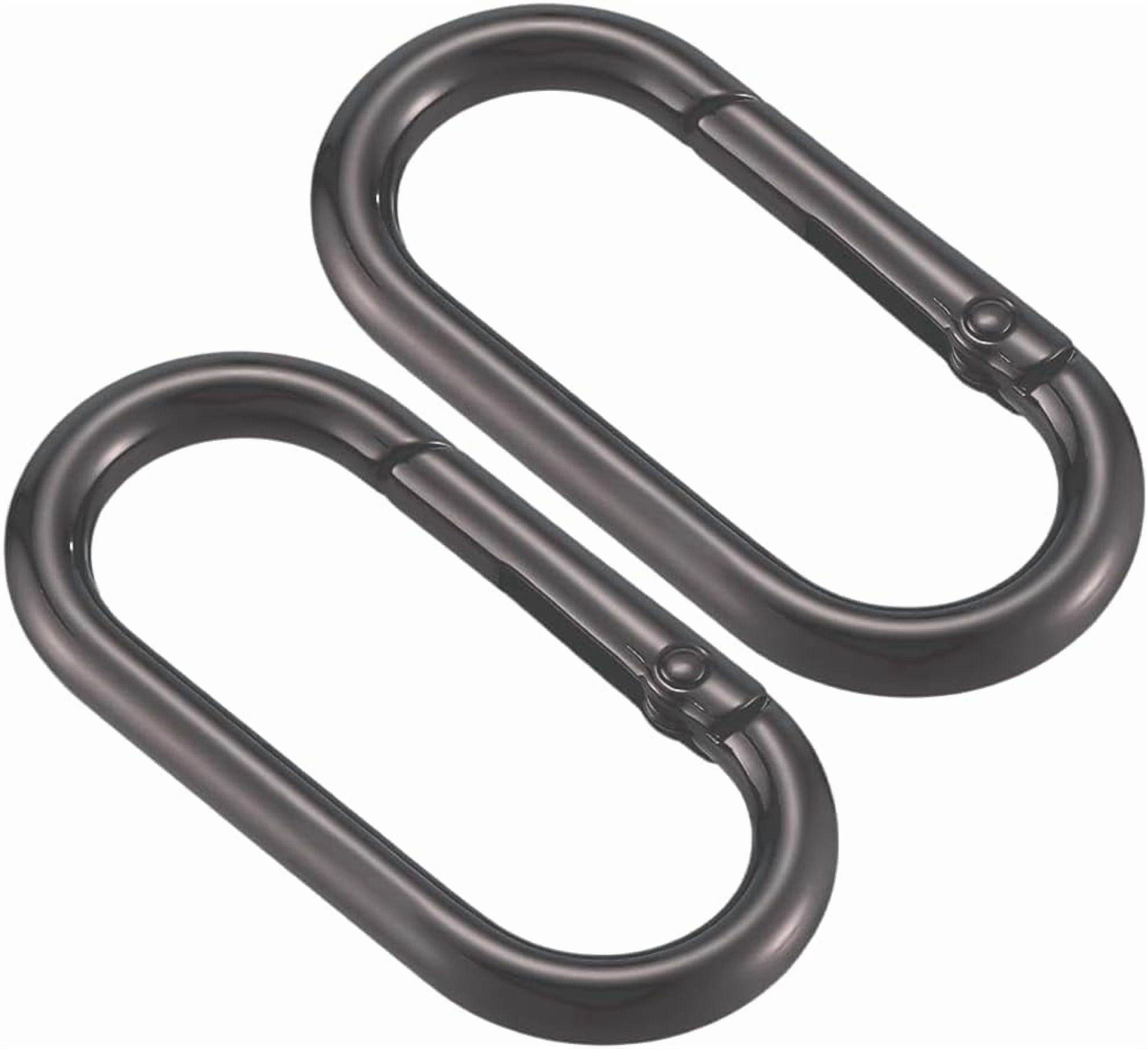 Uxcell Spring Oval Ring – 4-Pack Silver-Tone Snap Clips, Zinc Alloy Keychain Buckle, 38x28mm, For Bags, Purses, Keychains & Crafts