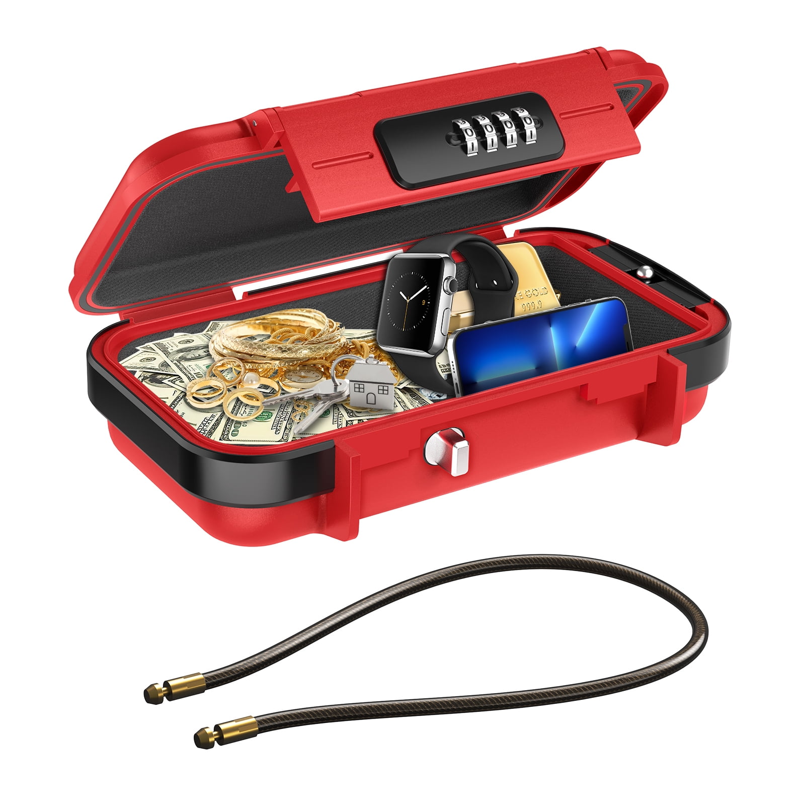 Safe Box for Money, AMIR Combination Security Case Portable Lock Box