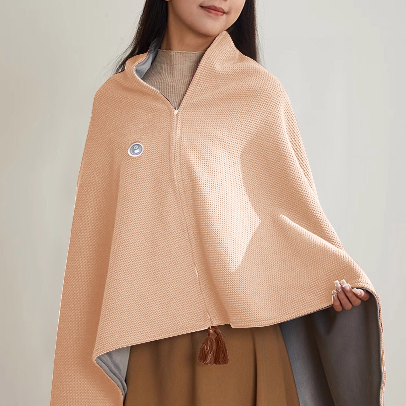 Heating Three USB Car Outdoor Camping Heating Cordless Outdoor Throw Blanket Heated,Portable Heated Shawl,Battery Operated,Electric Rechargeable for Camping