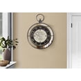 thumbnail image 3 of Clocks - 18" Round - Wall Clock - Brown - Mirror - Transitional, 3 of 5