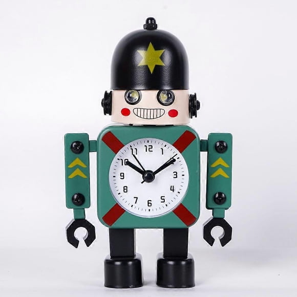 SAYTAY Yatak Odası Çalar Saati, Robot Çalar Saat, Öğrenci Ev Dekorasyonu Masaüstü Saati - Mükemmel Hediye
