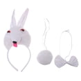 thumbnail image 2 of Conjunto de 3 diademas con cola y pajarita para disfraz, fiesta temática, regalo para niños y niñas Blanco, 2 of 9