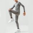 thumbnail image 2 of HCNTES Thermal Underwear for Kids Toddler Winter Base Layer Long Johns Sets for Girls Boys(3-6 Years,a1-Grey), 2 of 9