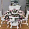 thumbnail image 2 of Pioneer Flower Floral Print Pattern Round Tablecloth 60"x60",Wrinkle Wipeable Table Cloth for Kitchen Dining Room Picnic Patio Party, 2 of 6