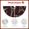 thumbnail image 4 of Daiia Eiffel Tower Drawing Merry Christmas Tree Skirt , Xmas Large Lace-up Tree Skirt, Santa Snowflakes Rustic Home Decorations New Year Party Farmhouse Decor-48", 4 of 7
