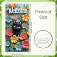 thumbnail image 2 of Floral Wreath Hello Sunshine Banner Pink Flowers Spring Backdrop Yellow Daisies Green Leaves Floral Display for Spring Party Garden Gathering Photo Backdrop, 2 of 9