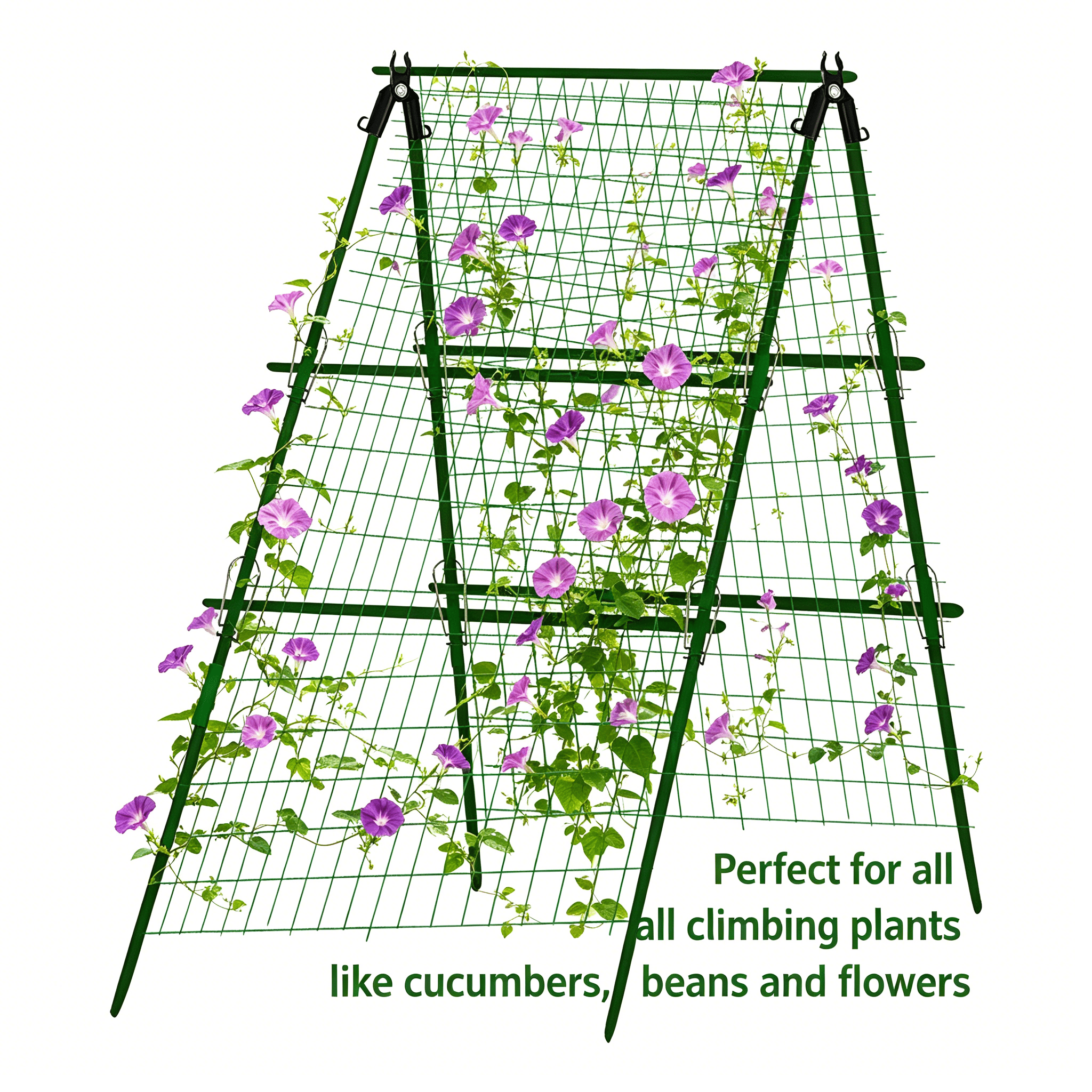 XIBUFE 2026 New Cucumber Trellis for Garden A Frame Plant Support for Raised Bed,Outdoor Indoor Plant Garden Trellis for Climbing Plants,For Outdoor Yards Gardens