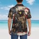 thumbnail image 4 of Balery Bald Eagle Soldier Camisas hawaianas de manga corta para hombre, camisas playeras de corte holgado, camisas de vacaciones con botones,Medium, 4 of 7
