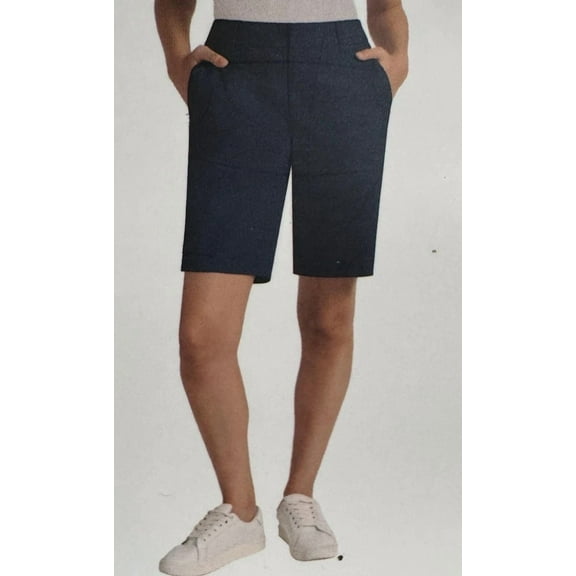 Matty M Women's Navy Blue Bermuda Shorts, Size L