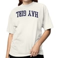 thumbnail image 2 of Hey Girl Arch Bold Typography Women's Off-White T-shirt, 2 of 3