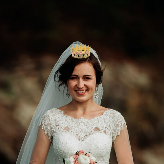 FOMIYES Bridal Crown Multi Rhinestone Zinc Alloy for Special Occasions