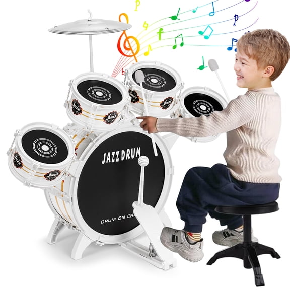 Haonedor Kids Drum Set for Toddlers 3-5 Toddler Musical Toy Drum Set Toys for 2 3 4 Year Old Boys Girls Birthday Gifts