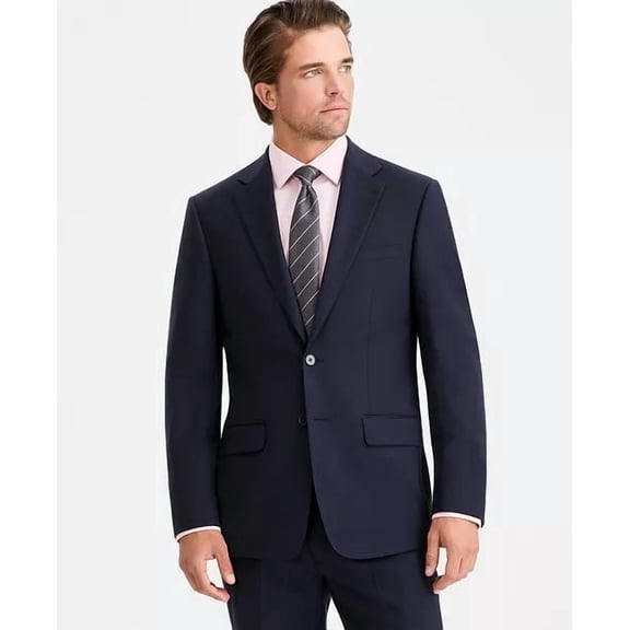 Calvin Klein Mens Slim fit Suit Jacket Blazer 42 R Dark Navy Blue Solid