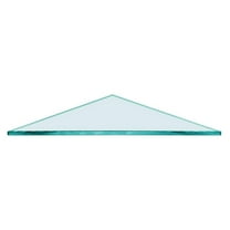 12" x 12" Triangle Glass Shelf - Tempered - 3/8" Thick - Flat Polished Glass