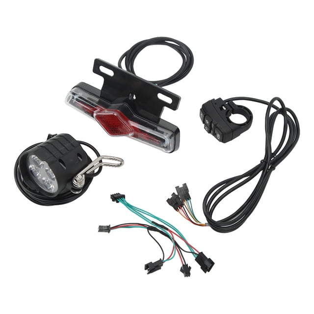 QD168 Headlight C 05C Tail Light Kit, Plastic Metal Easy To Install DK336 Switch Electric Bike Lamp Kit for Modification
