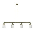 thumbnail image 2 of Innovations Lighting  Bell 4 Light 50" Stem Hung Island Light Antique Brass/Seedy, 2 of 5