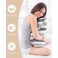thumbnail image 4 of Grey Striped Pillow Cases King Size Set of 2, Smooth Satin Pillowcase for Hair and Skin, Minimalist Farmhouse Stripe Decorative Cooling Bed Pillow Covers with Zipper, 20x36 Inches, 4 of 5