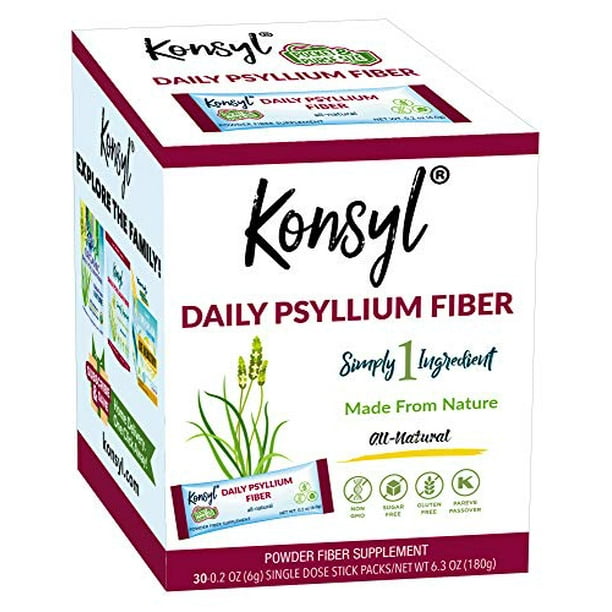 Konsyl Daily Psyllium Fiber, 100 All Natural Psyllium Husk Powder