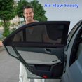 thumbnail image 3 of GHSDFBB 2 Pack Car Window Shades, Car Sun Shade Rear Side Window Car Window Mosquito Net Car Side Window Sun Shade Block UV Sun Protection for Baby Adults Pets Car Blinds fits Most Vehicles, 3 of 7