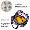 thumbnail image 3 of Sleek Deep Purple Graphic Lunch Tote Insulated Lunch Box Unisex Adult Reusable Cooler Warm Meal Prep Bag, 3 of 6