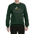 thumbnail image 2 of Wild Bobby, Bee Happy Motivational Inspirational Teachers, Pop Culture, Unisex Crewneck Graphic Sweatshirt, Forest Green, Small, 2 of 4