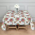 thumbnail image 3 of Pioneer Flower Floral Print Pattern Square Tablecloth, Waterproof Wipeable Spillproof Washable Table Cover for Home Kitchen Party Decor, 42"x42", 3 of 6