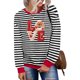 thumbnail image 5 of Xuyuer Christmas Sequins Sweatshirts Women Jolly Patch Crewneck Loose T-Shirt Xmas Long Sleeve Pullover Top, 5 of 6