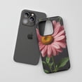 thumbnail image 3 of Pink Daisy Flower Dew Drop For All iPhone Series Protective Phone Case Realistic Nature Art Pink Green Black, 3 of 7