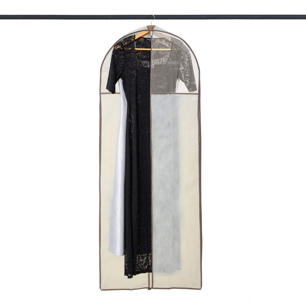 Smart Design Gusseted Gown Garment Bag w/ Clear Window Includes