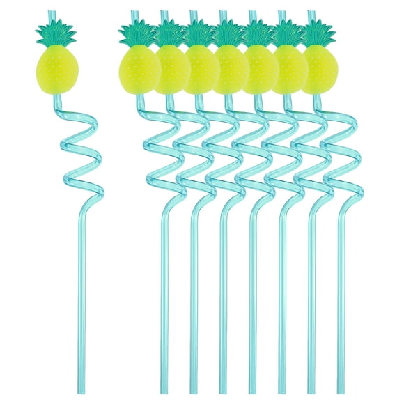 Unique Bargains 16pcs Silly Straws, Crazy Straws for Gift Christmas Birthday Wedding Party Supplies Decoration, Blue