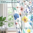 thumbnail image 4 of Yayeee Window Curtains Light Filtering 63"x42" Grommet Panel Pair Home Living Room Decor, Blue Wildflower Pattern, 4 of 7