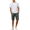 thumbnail image 2 of INSPIRE CHIC Men's Shorts Polka Dots Flat Front Summer Chino Golf Shorts 30 Black, 2 of 6