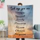 thumbnail image 1 of LHSHID Christian Gifts for Women Friend Faith Inspirational Quotes Blanket Religious Bible Verse Throw Blanket Birthday Gifts for Women Blankets 60x80in, 1 of 6