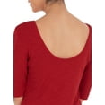 thumbnail image 6 of Time and Tru Women's Elbow Sleeve Scoop Neck T-Shirt, 6 of 6