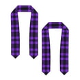 thumbnail image 2 of Fotbe Purple Buffalo Plaid Printed Class of 2024 Graduation Stole, 2 of 7