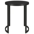 thumbnail image 3 of Evelyn&Zoe Mitera 20" Wide Round Side Table with MDF Top, Blackened Bronze/Black Grain, 3 of 7